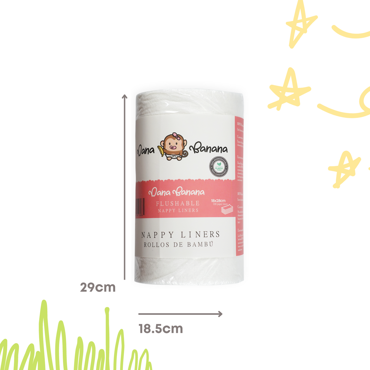 Rollo de toallitas de bambú